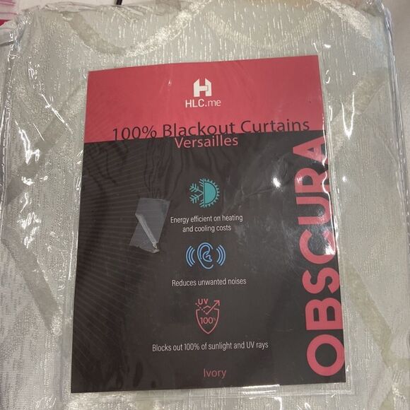 HLC.ME Versailles Lattice Blackout Thermal Insulated Window Curtain (Ivory) - Picture 8 of 8
